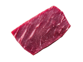 Fresh cut of beef showcasing marbled texture for culinary use png