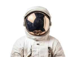 Astronaut in reflective helmet showcasing space exploration concept png