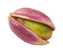 Close up of a fresh pistachio nut in its shell with vibrant colors png