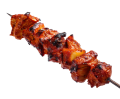 Grilled chicken skewer with spices for summer barbecue gatherings png