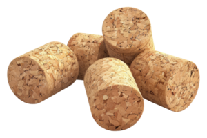 Corks group for sealing the bottle isolated on transparent background png