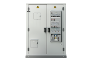 Electrical control cabinet isolated on transparent background png