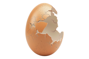 Broken egg shell isolated on transparent background png