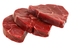 Meat slice isolated on transparent background png