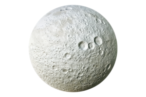 Mimas satrun moon isolated on transparent background png