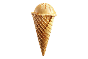 Empty waffle con for ice-cream isolated on transparent background png
