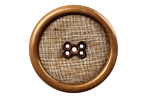 Chic stitched button isolated on transparent background png