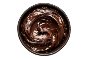 Chocolate spread in a bowl isolated on transparent background png