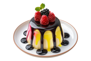 Delicious colorful pudding isolated on transparent background png
