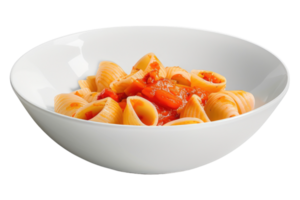 Pasta with tomato sauce isolated on transparent background png