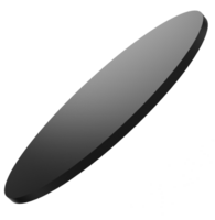 Black Floating Circular Platform Shape with transparent background png