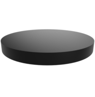 Black Floating three dimensional Circular Platform Shape with transparent background png