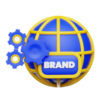 Brand Management 3D Illustration png