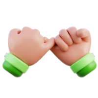 Promise Hand Gesture 3D Illustration png