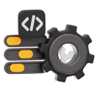 Code Setting 3D Illustration png