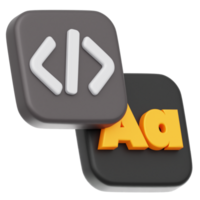 Code language 3D Illustration png