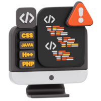 Code Error 3D Illustration png