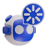 Chatbot Loading 3D Illustration png
