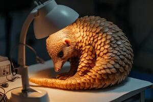 Pangolin on a Table photo