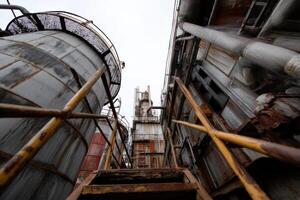 A view of the inside of an industrial building photo