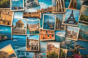 Travel photography showing european landmarks and tourist spots capturing memories photo