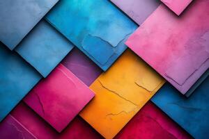 Colorful rhombus pattern creating modern abstract background photo