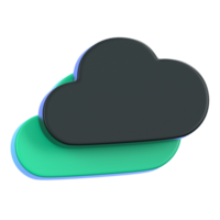 Cloud computing symbol isolated. General user interface icon concept. 3D Illustration. png