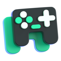 jogos controlador ícone isolado. geral do utilizador interface ícone conceito. 3d ilustração. png