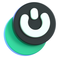 Power button isolated. General user interface icon concept. 3D Illustration. png
