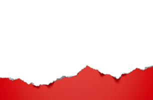 torn paper background with red border on transparent background png