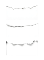 three pieces of paper with torn edges on a transparent background png