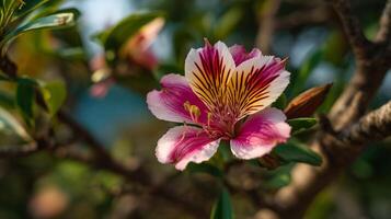 Sharp petal flower captured in warm spring photography photo