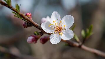 Springtime flower close up photography with radiant tone photo