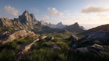 High-resolution scenic photography with realistic nature tones photo