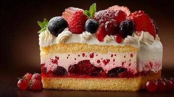 Close up professional photo of a cake with smooth frosting