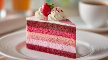 High quality image showing texture of a colorful cake photo