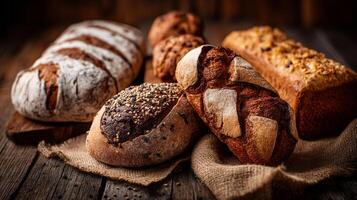 High-resolution rustic bakery close-up photo