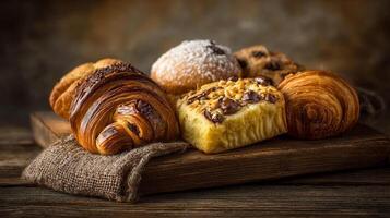 Rustic baked good image in sharp focus photo