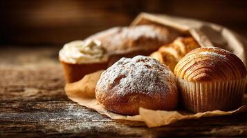 Sharp photo of rustic bread and pastry