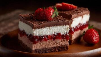 Crisp sharp dessert photo with texture