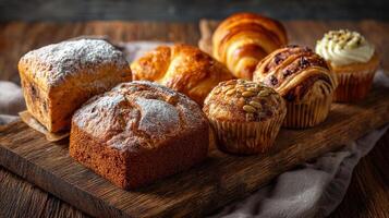 Rustic bakery image with natural lighting photo