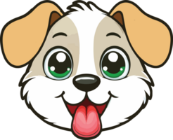 A cartoon dog with its tongue out png