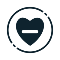 Design Illustration graphic of declining health icon with glyph style. Suitable for UI, mobile design, web design, etc. Transparent Background. png