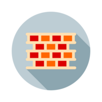 Design Illustration graphic of wall icon with flat style. Suitable for UI, mobile design, web design, etc. Transparent Background. png