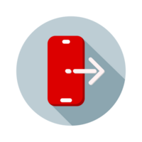 Design Illustration graphic of logout icon with flat style. Suitable for UI, mobile design, web design, etc. Transparent Background. png