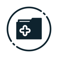 Design Illustration graphic of add files icon with glyph style. Suitable for UI, mobile design, web design, etc. Transparent Background. png