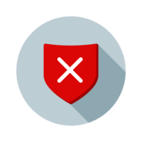 Design Illustration graphic of unprotected icon with flat style. Suitable for UI, mobile design, web design, etc. Transparent Background. png