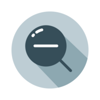 Design Illustration graphic of zoom out icon with flat style. Suitable for UI, mobile design, web design, etc. Transparent Background. png
