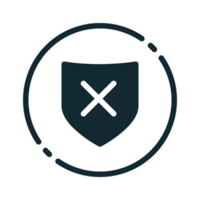 Design Illustration graphic of unprotected icon with glyph style. Suitable for UI, mobile design, web design, etc. Transparent Background. png