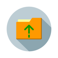 Design Illustration graphic of upload files icon with flat style. Suitable for UI, mobile design, web design, etc. Transparent Background. png